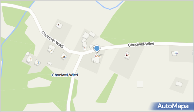 Chociwel-Wieś, Chociwel-Wieś, 1AA, mapa Chociwel-Wieś