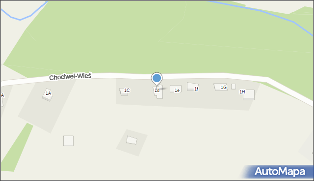 Chociwel-Wieś, Chociwel-Wieś, 1d, mapa Chociwel-Wieś