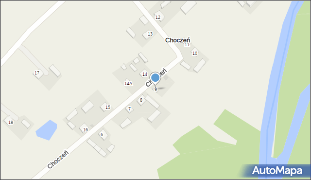 Choczeń, Choczeń, 9, mapa Choczeń