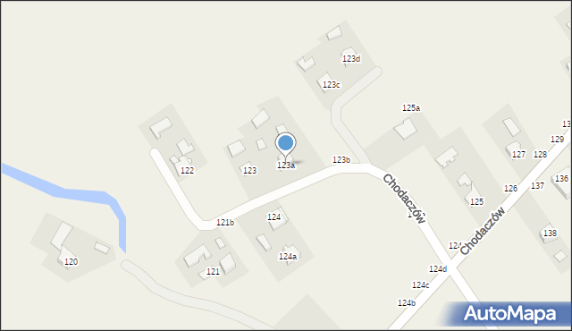 Chodaczów, Chodaczów, 123a, mapa Chodaczów
