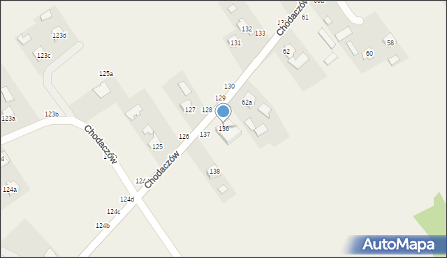 Chodaczów, Chodaczów, 136, mapa Chodaczów