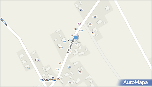 Chodaczów, Chodaczów, 49, mapa Chodaczów