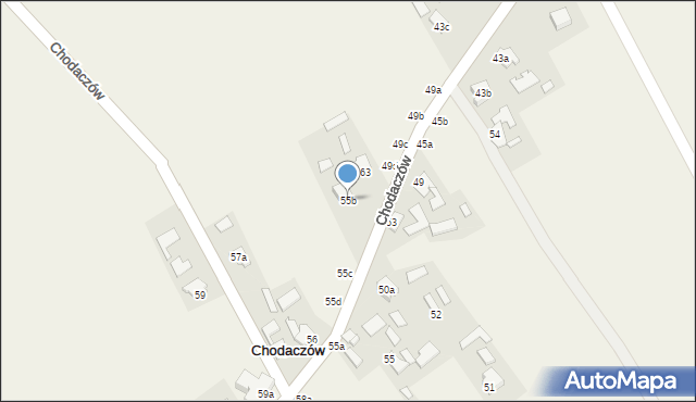 Chodaczów, Chodaczów, 55b, mapa Chodaczów