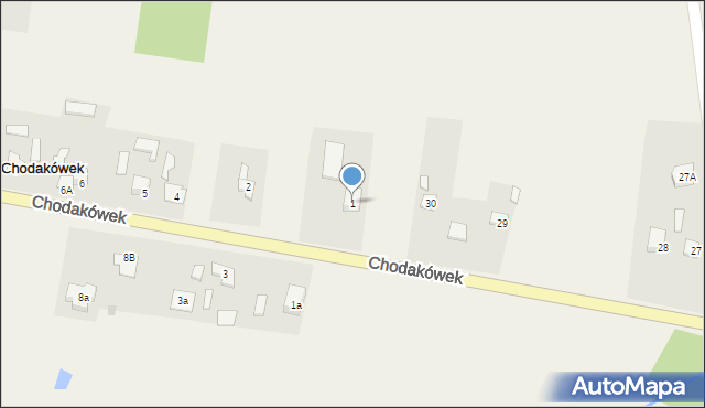 Chodakówek, Chodakówek, 1, mapa Chodakówek