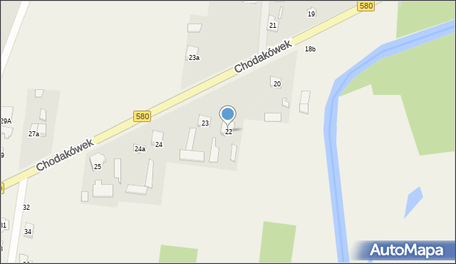 Chodakówek, Chodakówek, 22, mapa Chodakówek