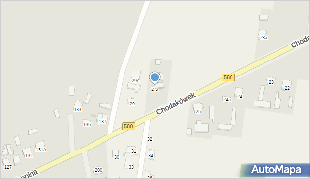 Chodakówek, Chodakówek, 27a, mapa Chodakówek