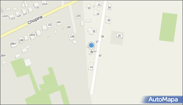 Chodakówek, Chodakówek, 39, mapa Chodakówek