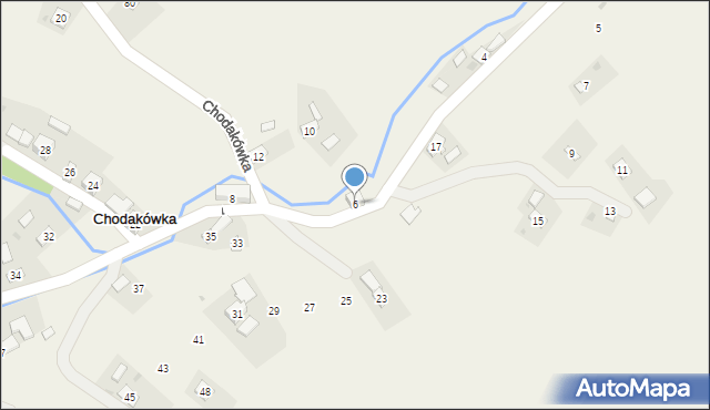Chodakówka, Chodakówka, 6, mapa Chodakówka