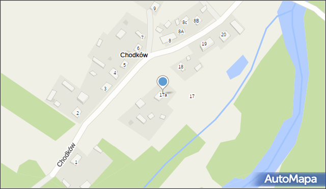 Chodków, Chodków, 17a, mapa Chodków