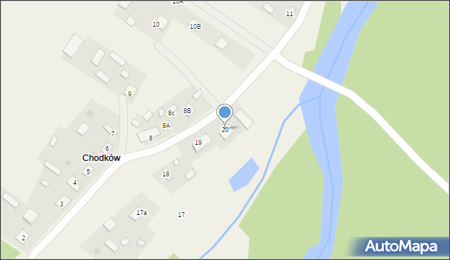 Chodków, Chodków, 20, mapa Chodków