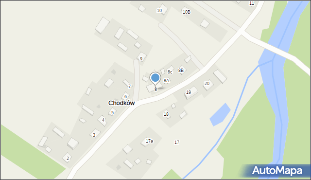 Chodków, Chodków, 8, mapa Chodków