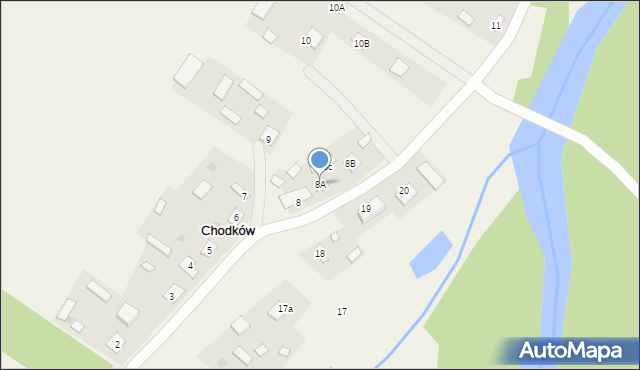 Chodków, Chodków, 8A, mapa Chodków