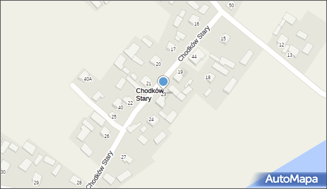 Chodków Stary, Chodków Stary, 23, mapa Chodków Stary
