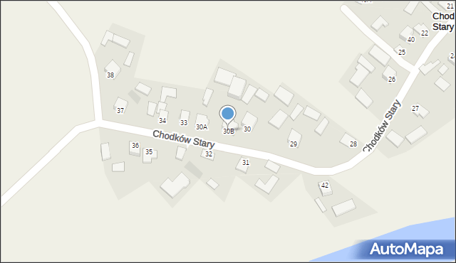 Chodków Stary, Chodków Stary, 30B, mapa Chodków Stary