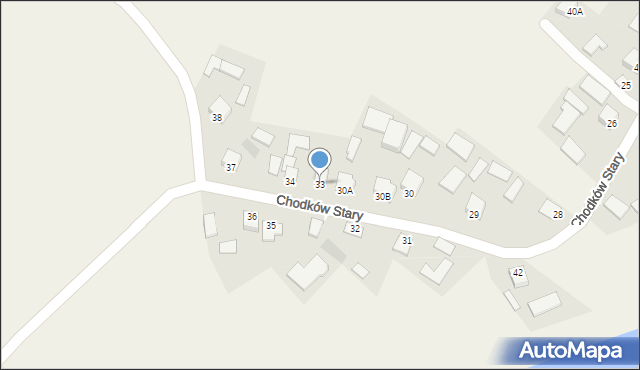 Chodków Stary, Chodków Stary, 33, mapa Chodków Stary