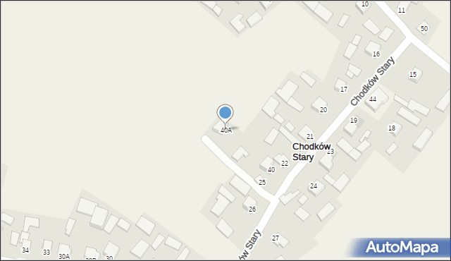 Chodków Stary, Chodków Stary, 40A, mapa Chodków Stary