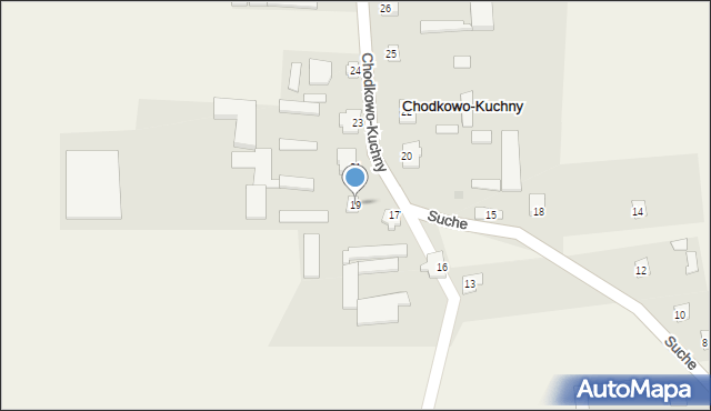 Chodkowo-Kuchny, Chodkowo-Kuchny, 19, mapa Chodkowo-Kuchny