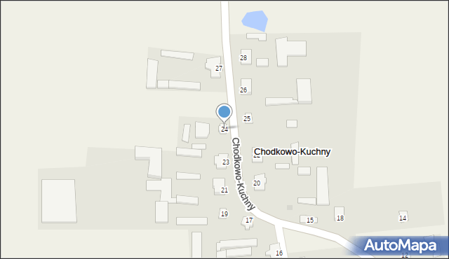 Chodkowo-Kuchny, Chodkowo-Kuchny, 24, mapa Chodkowo-Kuchny
