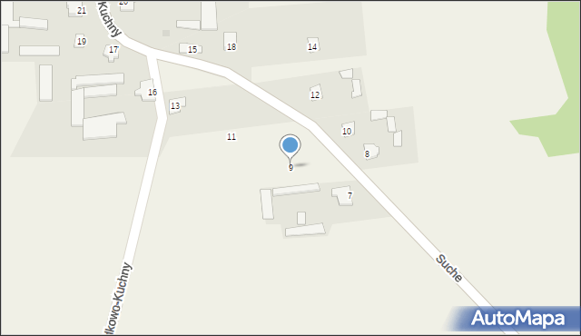 Chodkowo-Kuchny, Chodkowo-Kuchny, 9, mapa Chodkowo-Kuchny