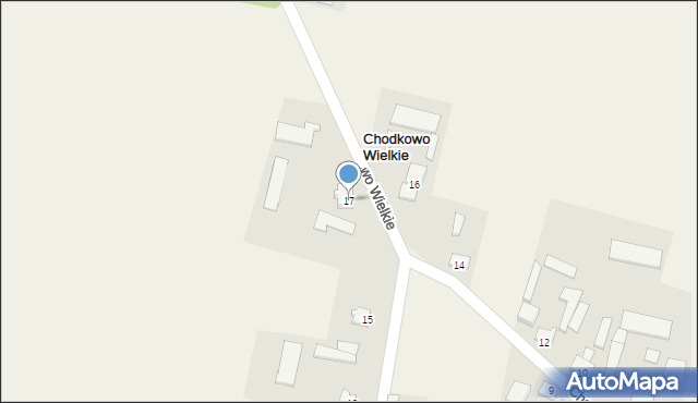 Chodkowo Wielkie, Chodkowo Wielkie, 17, mapa Chodkowo Wielkie