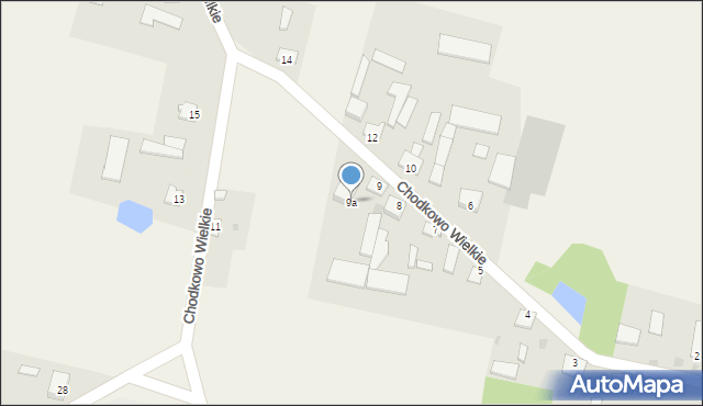 Chodkowo Wielkie, Chodkowo Wielkie, 9a, mapa Chodkowo Wielkie