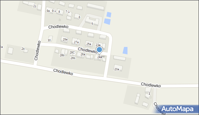 Chodlewko, Chodlewko, 24a, mapa Chodlewko