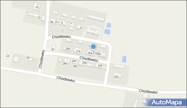 Chodlewko, Chodlewko, 25b, mapa Chodlewko