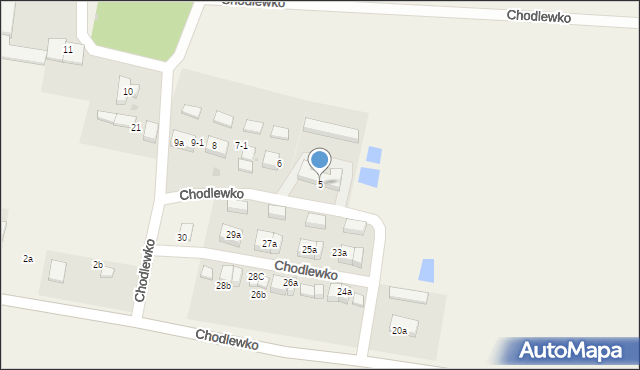 Chodlewko, Chodlewko, 5, mapa Chodlewko