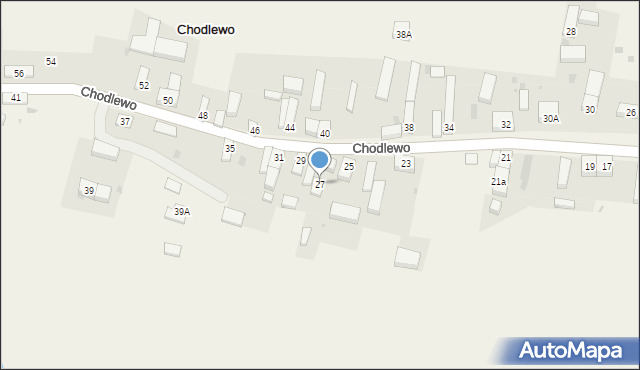 Chodlewo, Chodlewo, 27, mapa Chodlewo