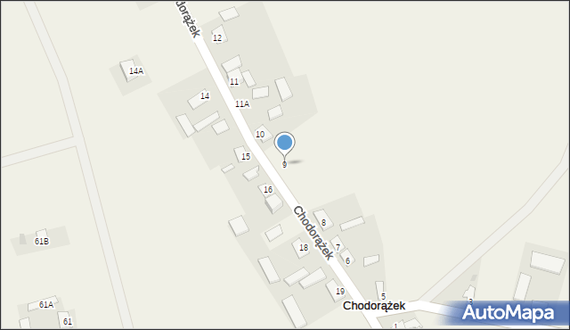 Chodorążek, Chodorążek, 9, mapa Chodorążek