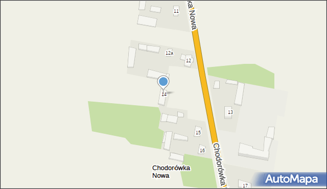 Chodorówka Nowa, Chodorówka Nowa, 14, mapa Chodorówka Nowa