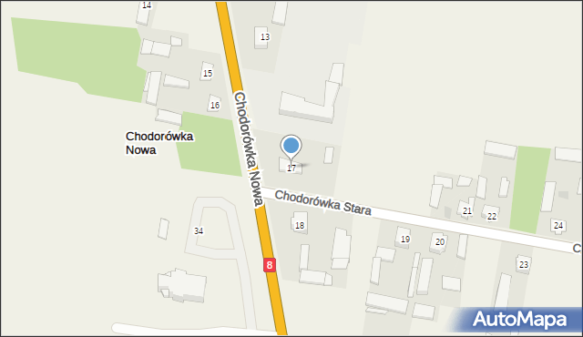 Chodorówka Nowa, Chodorówka Nowa, 17, mapa Chodorówka Nowa
