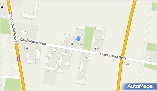 Chodorówka Nowa, Chodorówka Nowa, 22, mapa Chodorówka Nowa