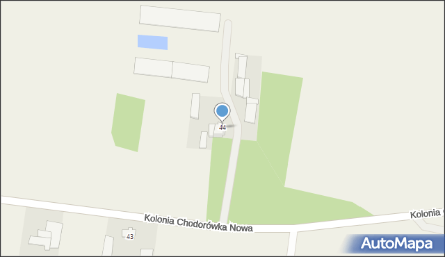Chodorówka Nowa, Chodorówka Nowa, 44, mapa Chodorówka Nowa