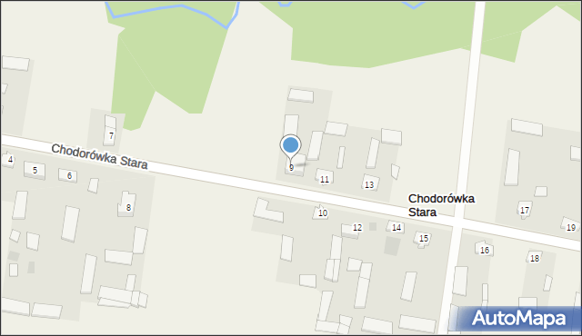 Chodorówka Stara, Chodorówka Stara, 9, mapa Chodorówka Stara