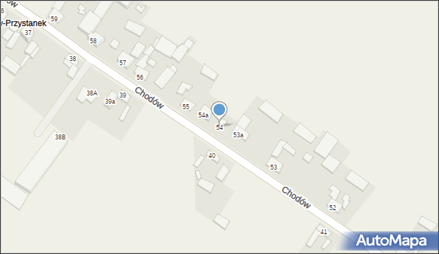 Chodów, Chodów, 54, mapa Chodów