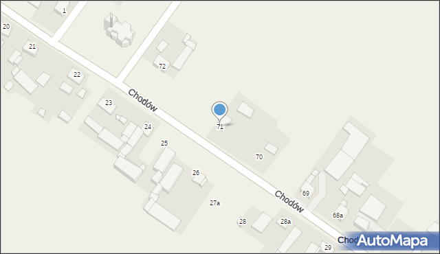 Chodów, Chodów, 71, mapa Chodów