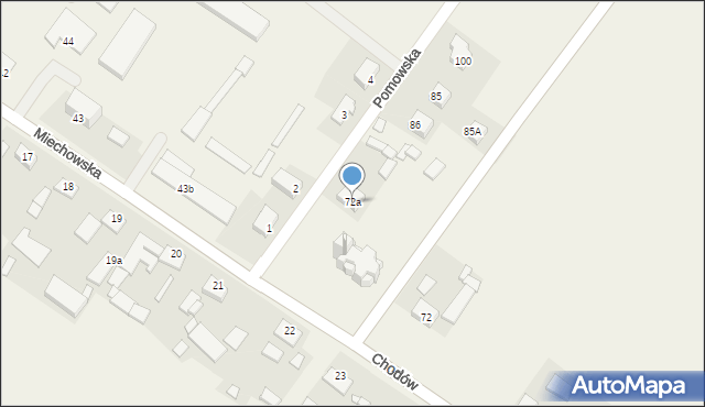 Chodów, Chodów, 72a, mapa Chodów