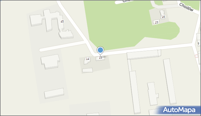 Chodów, Chodów, 13, mapa Chodów