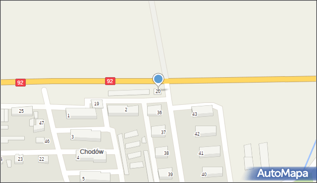 Chodów, Chodów, 20, mapa Chodów
