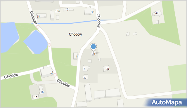 Chodów, Chodów, 33, mapa Chodów