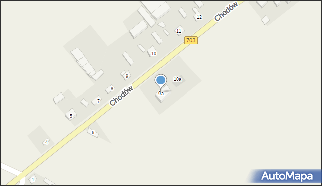 Chodów, Chodów, 9a, mapa Chodów
