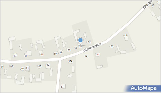 Chodywańce, Chodywańce, 53, mapa Chodywańce
