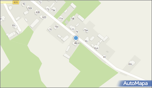 Choiny, Choiny, 89a, mapa Choiny