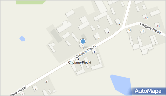 Chojane-Piecki, Chojane-Piecki, 5, mapa Chojane-Piecki