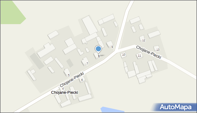 Chojane-Piecki, Chojane-Piecki, 8, mapa Chojane-Piecki