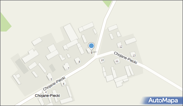 Chojane-Piecki, Chojane-Piecki, 9, mapa Chojane-Piecki