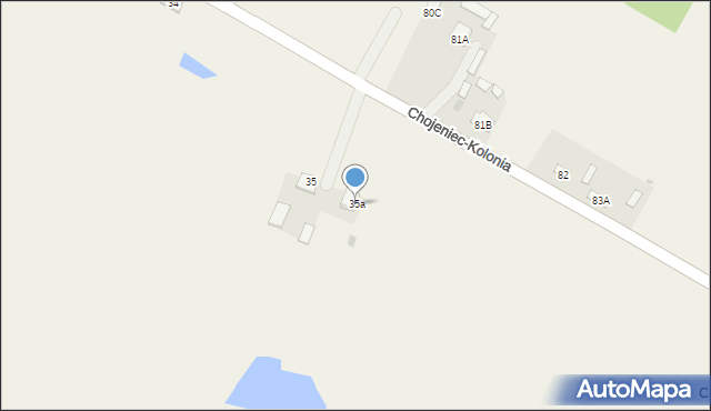 Chojeniec-Kolonia, Chojeniec-Kolonia, 35a, mapa Chojeniec-Kolonia