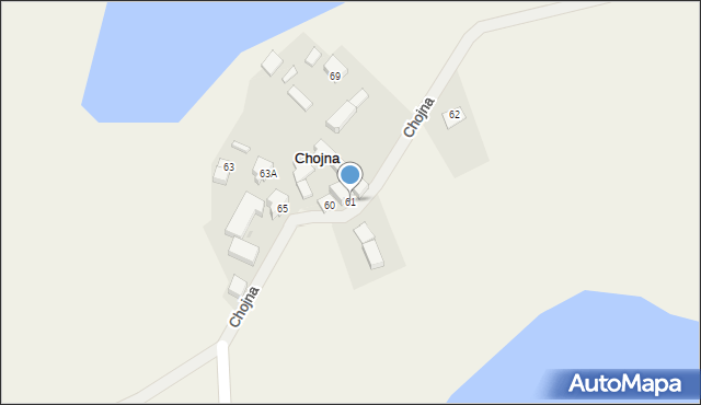 Chojna, Chojna, 61, mapa Chojna