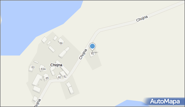 Chojna, Chojna, 62, mapa Chojna